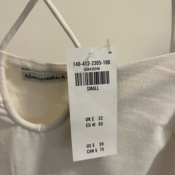 Abercrombie white long sleeve tie top NWT - Picture 3 of 5